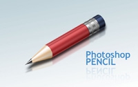 PHOTOSHOP绘制一个超级闪亮的铅笔图标