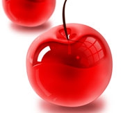 Photoshop绘制晶莹剔透的红色樱桃