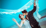 PhotoShop调出清新的海景婚纱照影楼调色后期教程