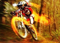 Photoshop设计超酷的火焰动感自行车教程