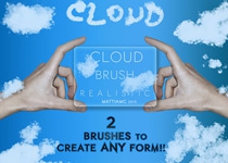 创意的云彩组合图形效果PS笔刷