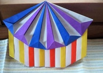 折纸马戏团小屋的做法 手工制作立体房子
