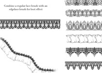 另类蕾丝花边装饰PS笔刷