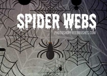 万圣节蜘蛛和蜘蛛网效果PS笔刷