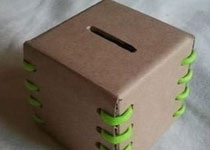 硬纸板手工制作儿童存钱罐的方法步骤图解