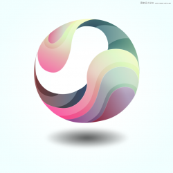 Illustrator绘制一个抽象立体感太极球