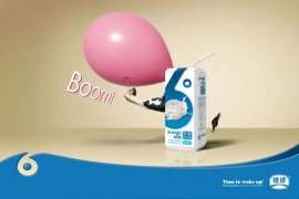 幽默的牛奶饮料广告