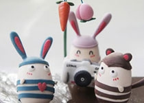 越狱兔软陶DIY作品 可爱手工粘土兔子图片