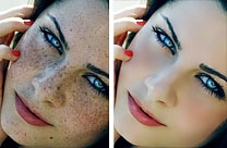 Photoshop如何把多斑点的人物皮肤磨光滑