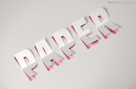 Photoshop巧用3D工具制作折叠纸张字