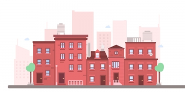 Illustrator绘制卡通风格的城市建筑插画