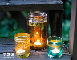 唯美玻璃烛台DIY教程 玻璃瓶改造制作烛台