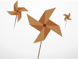 CorelDRAW绘制时尚简洁的纸风车效果图