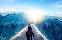 Photoshop如何合成在海洋底部行走的女骑士