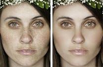 如何消除室内人物脸部的斑点并增加细节和清晰度
