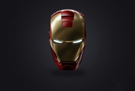 Photoshop绘制金属质感的钢铁侠面具