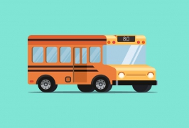 Illustrator绘制小清晰主题风格的巴士汽车