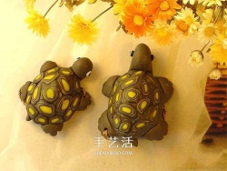 超轻粘土制作小乌龟 逼真的粘土乌龟DIY图解