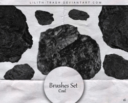 煤炭和煤块PS笔刷