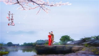 Photoshop巧用素材合成中国风意境婚纱效果