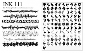 111种涂鸦涂抹装饰PS笔刷