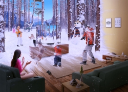 Photoshop设计创意的冬季液晶电视宣传广告