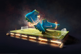 大神教你制作超酷的足球鞋海报