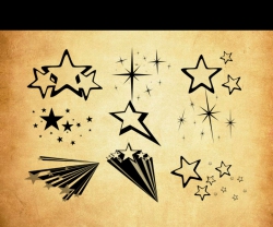 星光和五角星装饰PS笔刷