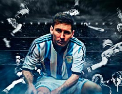 Photoshop合成以梅西为主题的足球海报