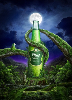 photoshop制作气势宏大的生态啤酒海报