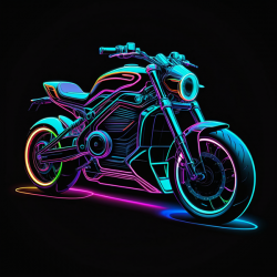 SD:霓虹线条摩托车