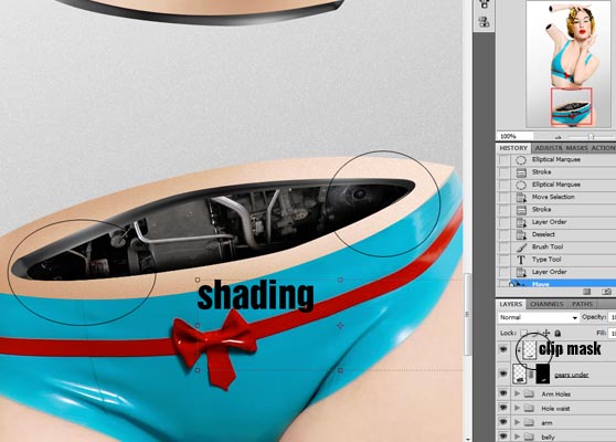 Creating a sexy mechanical pinup in Photoshop