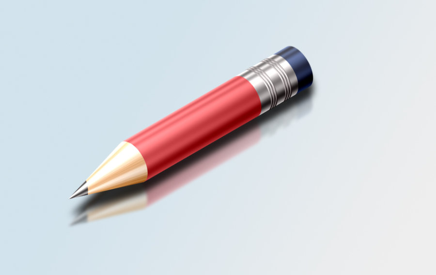 Photoshop教程：绘制一个超级闪亮的铅笔图标