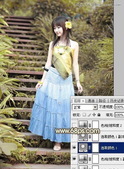 Photoshop调出可爱女孩日系逆光效果,PS教程,思缘教程网