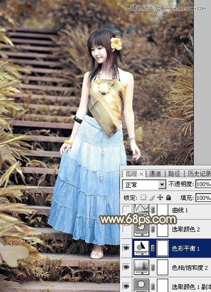 Photoshop调出可爱女孩日系逆光效果,PS教程,思缘教程网