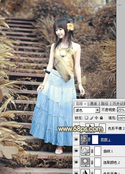 Photoshop调出可爱女孩日系逆光效果,PS教程,思缘教程网