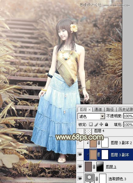 Photoshop调出可爱女孩日系逆光效果,PS教程,思缘教程网