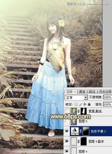 Photoshop调出可爱女孩日系逆光效果,PS教程,思缘教程网