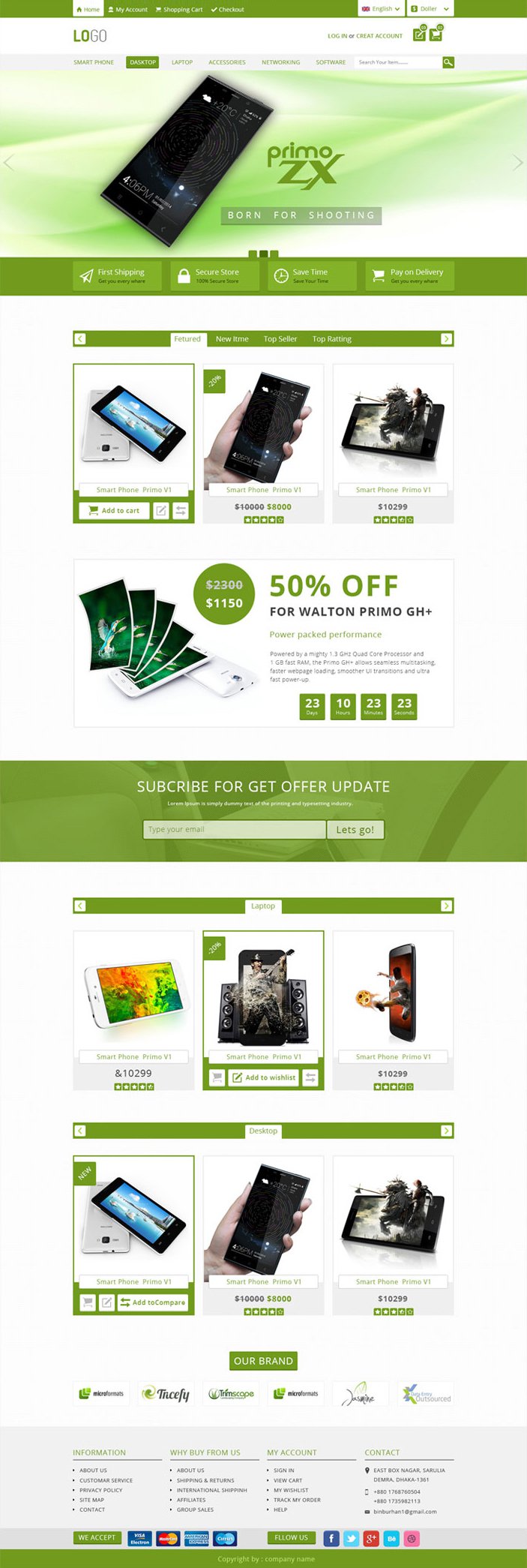 High-quality E commerce PSD