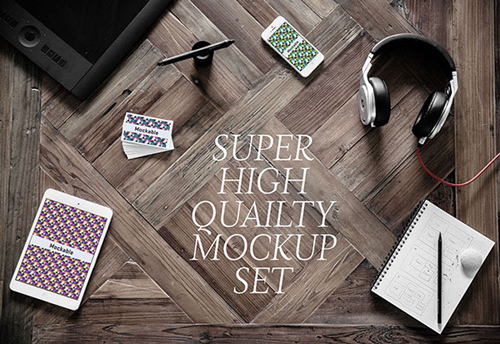 5 high-quality photographic mockups