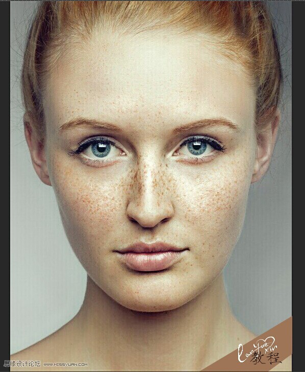 Photoshop给满脸雀斑的人像照片美容磨皮,PS教程,素材中国