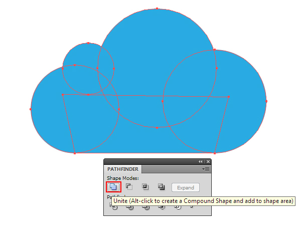 AI绘制玻璃质感云图标  AI实例教程 glass cloud 05