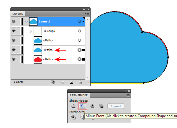 AI绘制玻璃质感云图标  AI实例教程 glass cloud 10