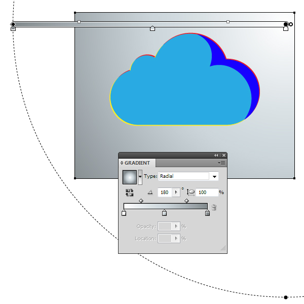 AI绘制玻璃质感云图标  AI实例教程 glass cloud 15