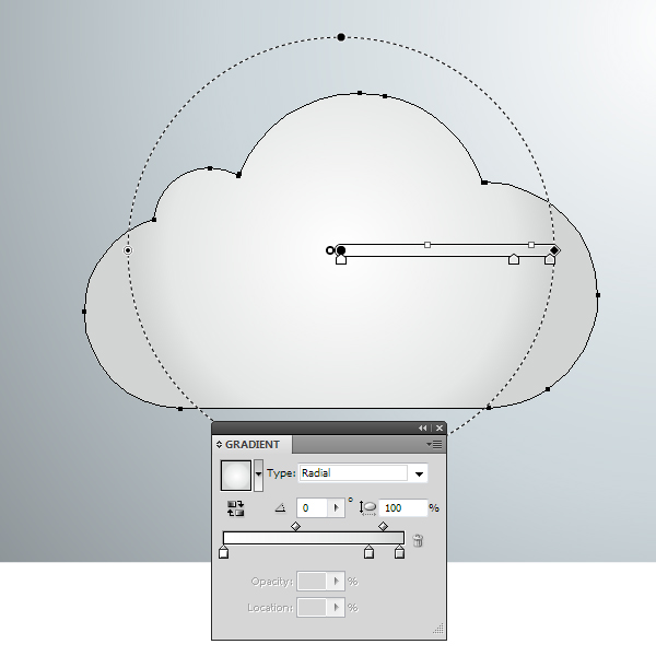 AI绘制玻璃质感云图标  AI实例教程 glass cloud 16