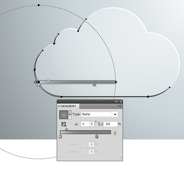 AI绘制玻璃质感云图标  AI实例教程 glass cloud 19