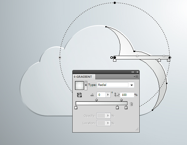 AI绘制玻璃质感云图标  AI实例教程 glass cloud 20