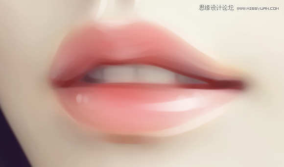 Photoshop绘制光泽动人的美女嘴唇效果,PS教程,素材中国