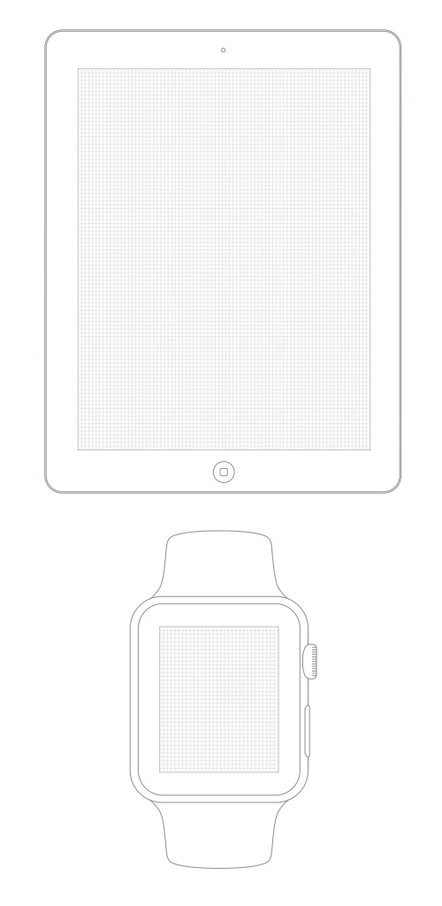 Apple Watch, iPhone, iPad & Android sketch paper