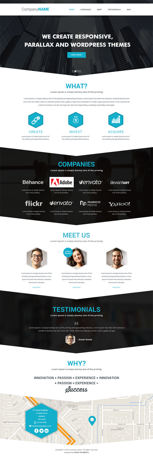 Parallax PSD Website Template